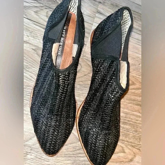 MATT BERNSON Women's Onyx Raffia Marlow Booties, Black, Size 8.5 - Picture 4 of 9